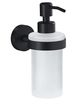 TESA MOON BLACK dávkovač tekutého mýdla 200 ml, sklo, černá