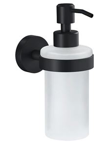 TESA MOON BLACK dávkovač tekutého mýdla 200 ml, sklo, černá