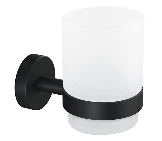 TESA MOON BLACK nástěnný pohárek, sklo, černá 40566-00000-00 Obrázek - Hlavní obrázek