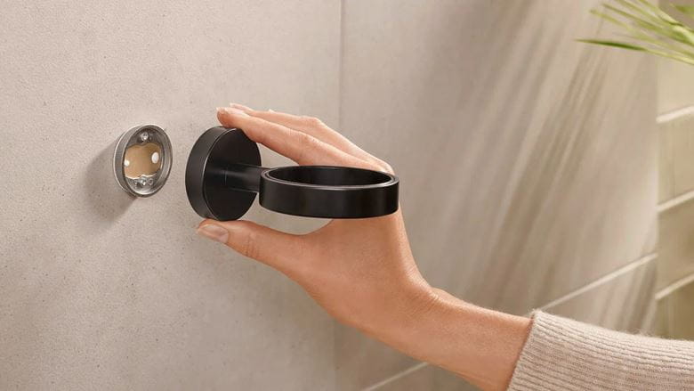 TESA MOON BLACK nástěnný pohárek, sklo, černá 40566-00000-00 Obrázek - fotka