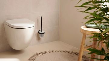 TESA MOON BLACK WC štětka, nástěnná, sklo, černá 40561-00000-00 Obrázek - fotka