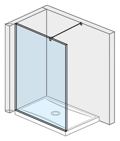 JIKA CUBITO PURE stěna walk-in 120x200 cm, stříbrná/transparentní sklo H2674230026681 Obrázek - Hlavní obrázek