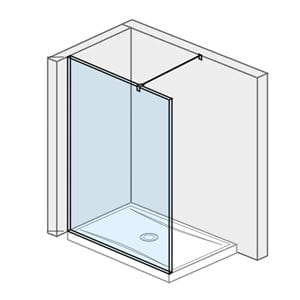 JIKA PURE stěna walk-in 130x200 cm, stříbrná/transparentní sklo
