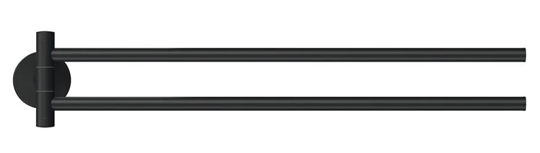 TESA MOON BLACK držák ručníků 456 mm, dvojramenný, otočný, černá 40562-00000-00 Obrázek - Hlavní obrázek