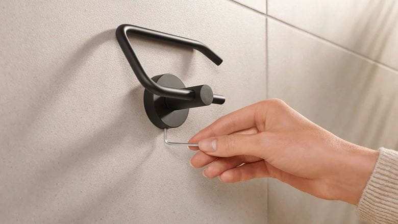 TESA MOON BLACK držák toaletního papíru, nástěnný, černá 40560-00000-00 Obrázek - fotka