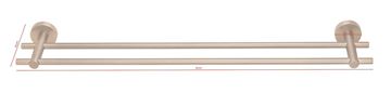 TESA MOON BRONZE držák ručníků 640 mm, dvojramenný, bronz 40605-00000-00 Technický nákres