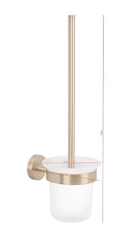TESA MOON BRONZE WC štětka, nástěnná, sklo, bronz 40601-00000-00 Technický nákres