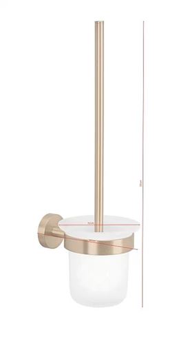 TESA MOON BRONZE WC štětka, nástěnná, sklo, bronz 40601-00000-00 Technický nákres