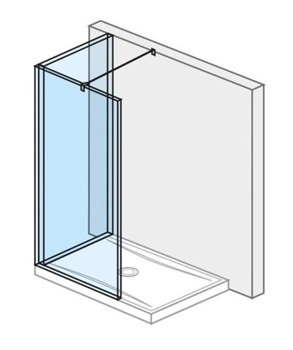 JIKA PURE stěna walk-in L 140x200 cm, stříbrná/transparentní sklo H2694260026681 Obrázek - Hlavní obrázek