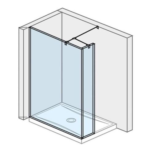 JIKA PURE stěna walk-in 130x200 cm, stříbrná/transparentní sklo H2674270026681 Obrázek - Hlavní obrázek