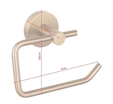 TESA MOON BRONZE držák toaletního papíru, nástěnný, bronz 40600-00000-00 Technický nákres