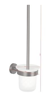 TESA MOON GRAPHITE WC štětka, nástěnná, sklo, grafit 40591-00000-00 Technický nákres