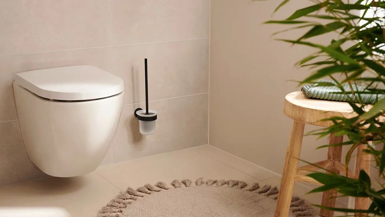 TESA MOON GRAPHITE WC štětka, nástěnná, sklo, grafit 40591-00000-00 Obrázek - fotka