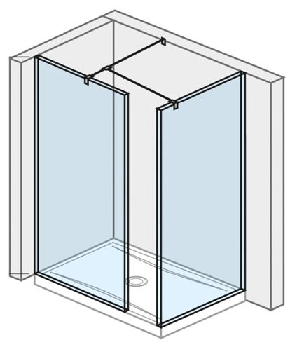 JIKA PURE stěna walk-in 68,4x200 cm, stříbrná/sklo transparent H2684250026681 Obrázek - Hlavní obrázek