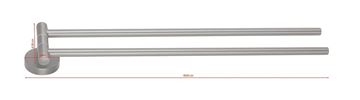 TESA MOON GRAPHITE držák ručníků 456 mm, dvojramenný, otočný, grafit 40592-00000-00 Technický nákres