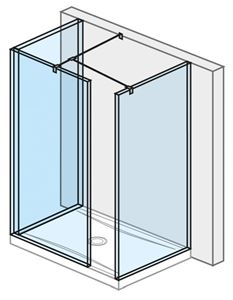 JIKA PURE stěna walk-in 79,4×200 cm, stříbrná/transparentní sklo