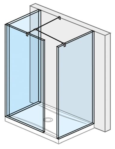 JIKA PURE stěna walk-in 79,4×200 cm, stříbrná/transparentní sklo H2684290026681 Obrázek - Hlavní obrázek