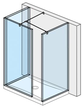JIKA PURE stěna walk-in 79,4×200 cm, stříbrná/transparentní sklo