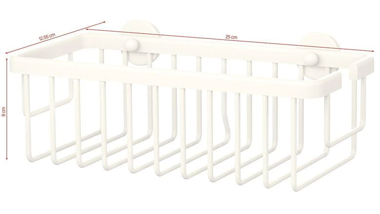 TESA MOON WHITE drátěná police 250 mm, bílá 40577-00000-00 Technický nákres