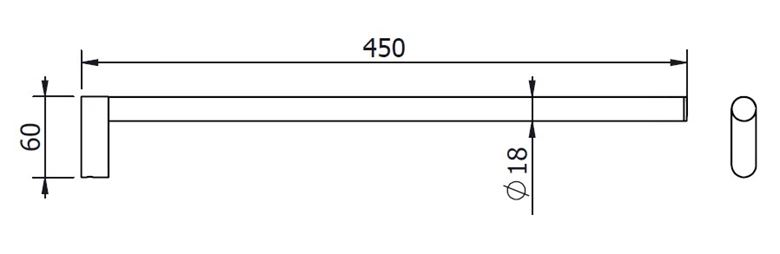 LANGBERGER LESINA držák ručníku 450 mm, chrom 2129005B Obrázek - fotka
