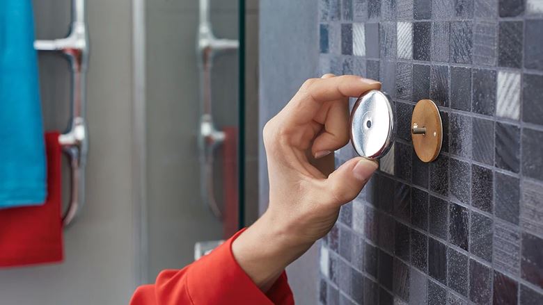 TESA POWERBUTTON UNIVERSAL SMALL háček na ručník, chrom 59320-00000-01 Obrázek - fotka