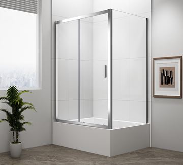 POLYSAN DEEP boční stěna 90x165 cm, leštěný hliník/čiré sklo MD3316 Obrázek - fotka