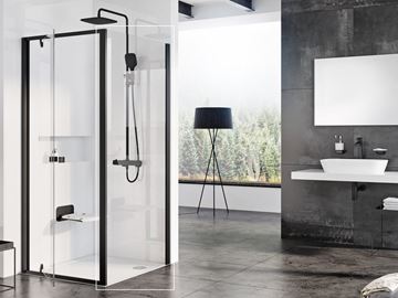 CONCEPT PIVOT STYLE PT-PPS boční stěna 80x190 cm, černá/čiré sklo 90G40300Z15 Obrázek - fotka