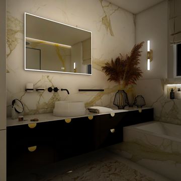 NIMCO ZP 13000 zrcadlo 100x70 cm, reverzibilní, s osvětlením, s regulací stmívání a teploty světla, se dvěma senzory ZP 13004VX Obrázek - fotka