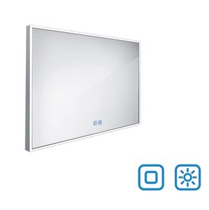 NIMCO ZP 13000 zrcadlo 100x70 cm, reverzibilní, s osvětlením, s regulací stmívání a teploty světla, se dvěma senzory