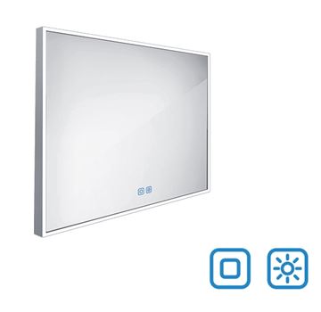 NIMCO ZP 13000 zrcadlo 90x70 cm, reverzibilní, s osvětlením, s regulací stmívání a teploty světla, se dvěma senzory