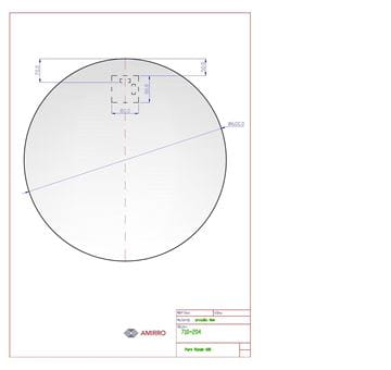 AMIRRO PURE RONDE zrcadlo 60 cm 710-204 Technický nákres