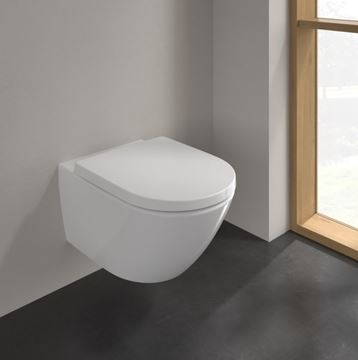 VILLEROY & BOCH SUBWAY 3.0 závěsné WC, se SoftClosing sedátkem, TwistFlush splachování, CeramicPlus, alpská bílá 4670TSR1 Obrázek - fotka