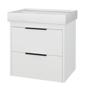 CONCEPT 150 skříňka pod umyvadlo 56,5x45x56 cm, 2 zásuvky, lesklá bílá
