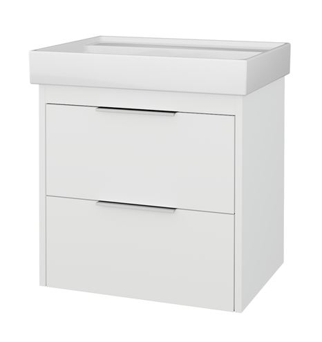 CONCEPT 150 skříňka pod umyvadlo 56,5x45x56 cm, 2 zásuvky, lesklá bílá 809980 Obrázek - fotka