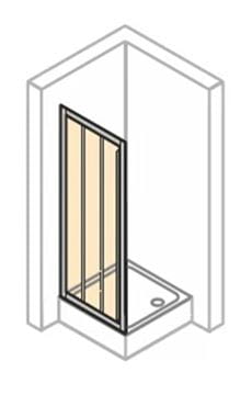 CONCEPT 70 sprchové dveře 100x190 cm, posuvné, stříbrná matná/čiré sklo E20305.087.322 Obrázek - fotka