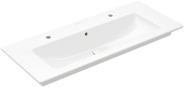 VILLEROY & BOCH VERITY LINE umyvadlo 120 cm, se 2 otvory pro baterie a přepadem, alpská bílá