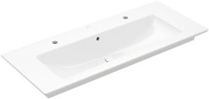 VILLEROY & BOCH VERITY LINE umyvadlo 120 cm, se 2 otvory pro baterie a přepadem, CeramicPlus, alpská bílá