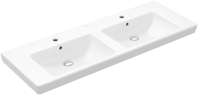 VILLEROY & BOCH VERITY DESIGN 2.0 dvojumyvadlo 130 cm, se 2 otvory pro baterie a přepadem, CeramicPlus 4A94D0R1 Obrázek - Hlavní obrázek