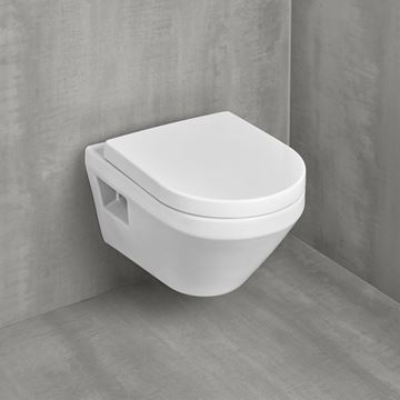 VILLEROY & BOCH VERITY závěsné WC, se SoftClosing sedátkem, TwistFlush splachování, alpská bílá 5C94CL01 Obrázek - fotka