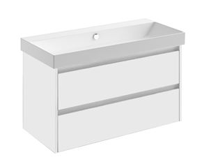 CATALANO ZERO skříňka pod umyvadlo 96x47,9x52,5 cm, 2 zásuvky, lesklá bílá