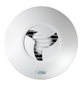 AIRFLOW ICON 30 semiradiální ventilátor 150-100 mm, nástěnný/stropní, se zpětnou klapkou