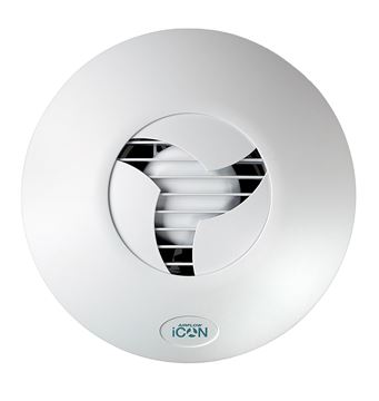 AIRFLOW ICON 60 semiradiální ventilátor 178-150 mm, nástěnný/stropní, se zpětnou klapkou