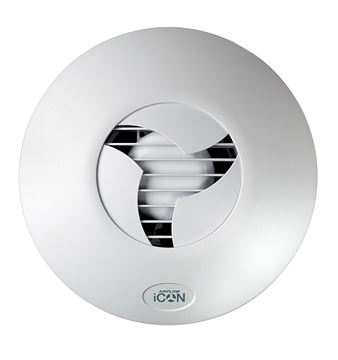AIRFLOW ICON 15 axiální ventilátor 100 mm, nástěnný/stropní, se zpětnou klapkou