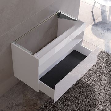 KEUCO STAGELINE skříňka pod umyvadlo 100x49x62,5 cm, 1 zásuvka, 1 police, s osvětlením, matná bílá 32872300100 Obrázek - fotka