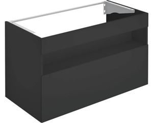 KEUCO STAGELINE skříňka pod umyvadlo 100x49x62,5 cm, 1 zásuvka, 1 police, s osvětlením, matný vulkanit