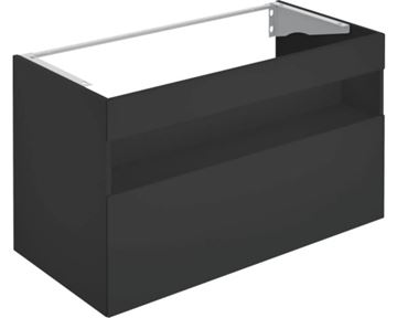 KEUCO STAGELINE skříňka pod umyvadlo 100x49x62,5 cm, 1 zásuvka, 1 police, s osvětlením, matný vulkanit