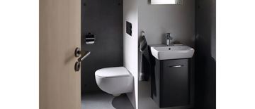 GEBERIT SELNOVA COMPACT umývátko 45 cm, s otvorem pro baterii a přepadem 501.561.00.7 Obrázek - fotka