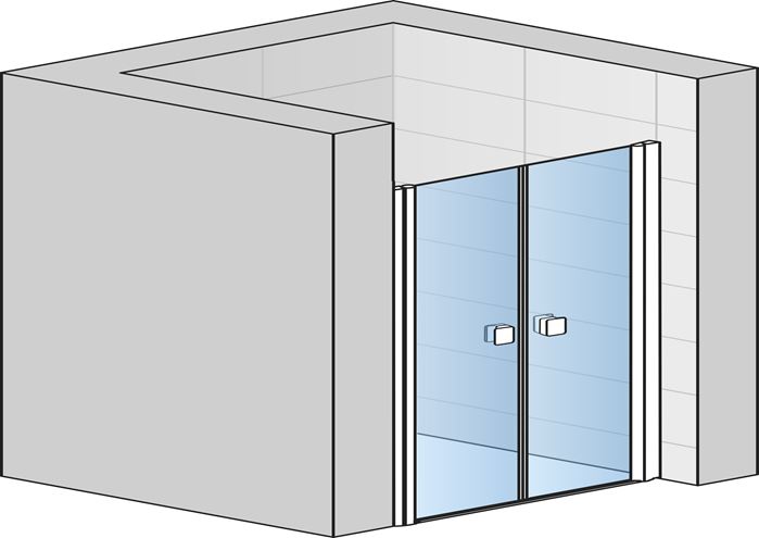 CONCEPT 200 sprchové dveře 80x200 cm, lítací, aluchrom/čiré sklo CON20805007 Obrázek - fotka