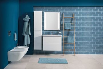 JIKA MIO vysoká skříňka 32,1x31,9x161,8 cm, 2 dvířka, Push-open, lesklá bílá H43J7122305001 Obrázek - fotka