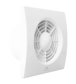 AERAULIQA QS100 axiální ventilátor 100 mm, nástěnný/stropní/do okna, se zpětnou klapkou